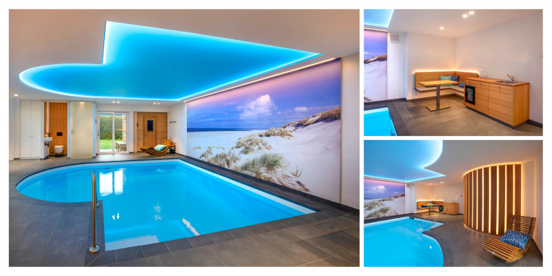 Wellness-Bereich mit Indoor-Pool und Sauna